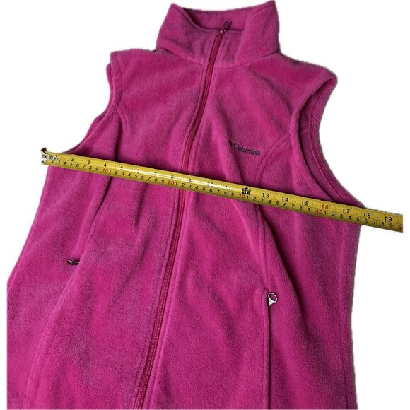 Columbia Benton Springs Fleece Full Zip Vest Outdoor Hike Pink Women's Size M - Picture 9 of 9